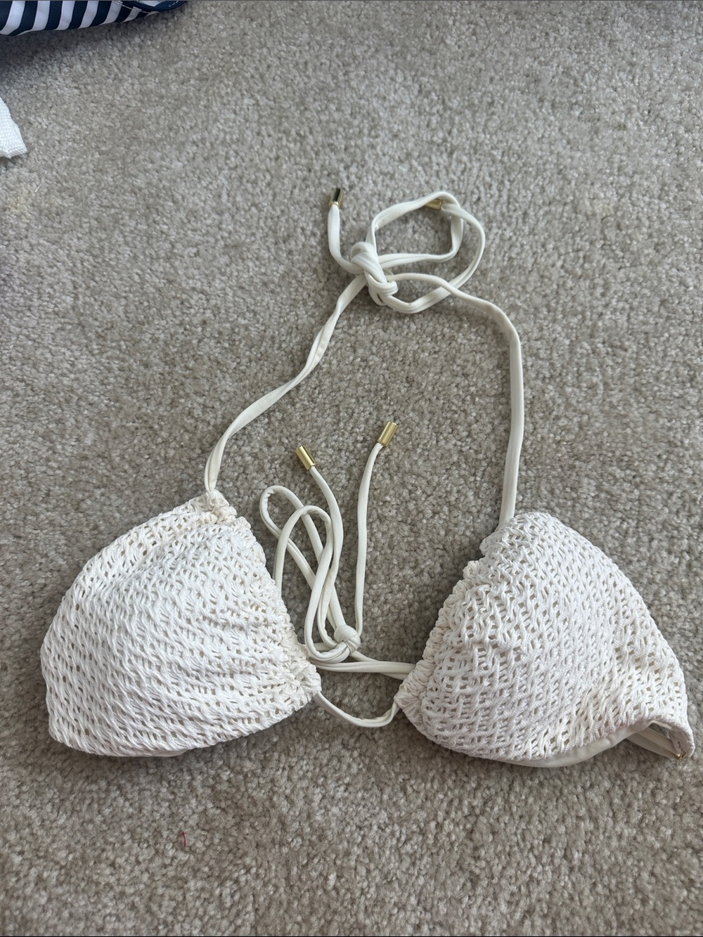 Monday Swimwear Hanalei Top- Ivory crochet